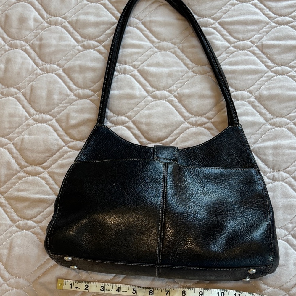 Fossil Black Leather Shoulder Bag